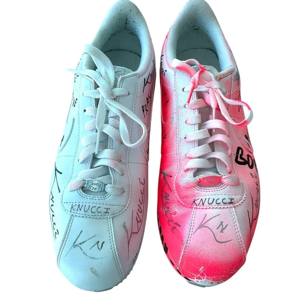 Custom Nike Cortez Artist Altered Graffiti Street Art Statement Sneakers